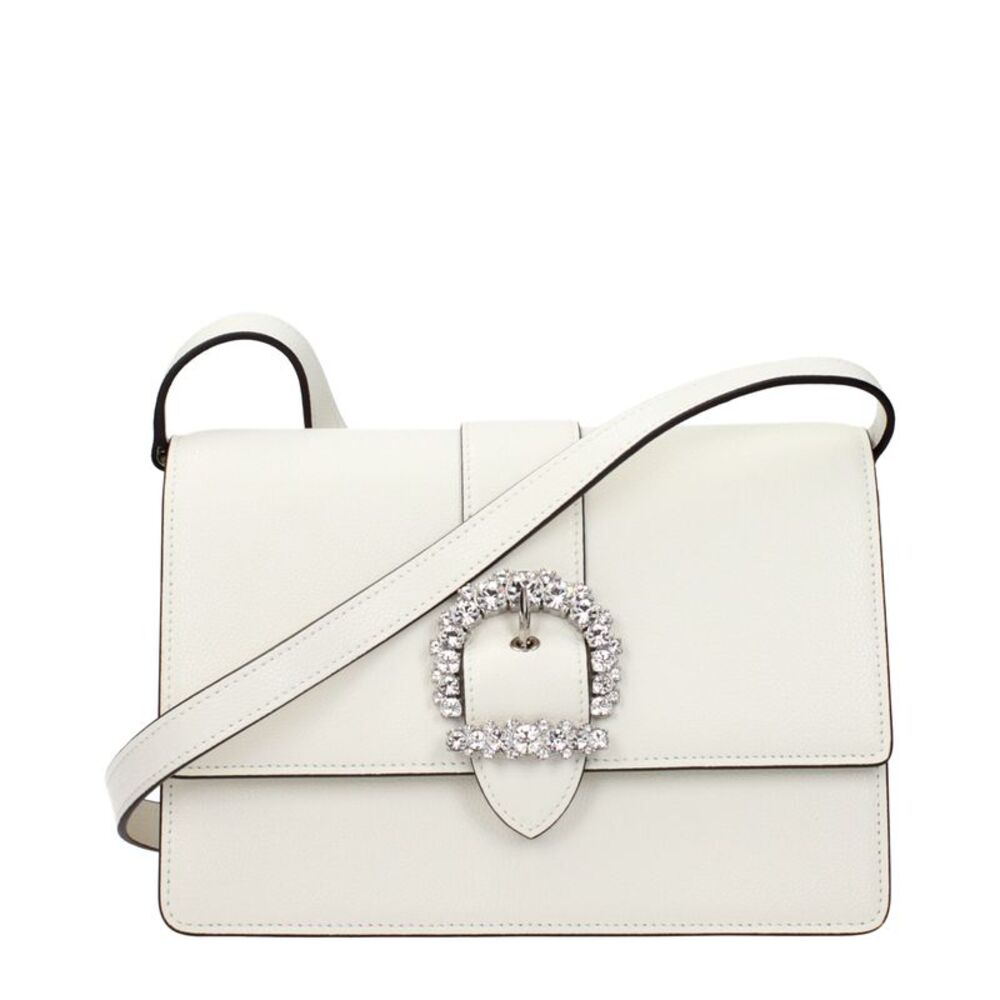 Jimmy Choo White Leather Crossbody Women's Bag